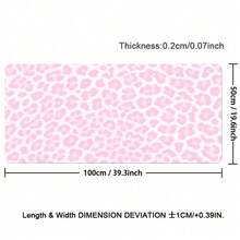 1PC Thick Durable Light Pink Leopard Print Keyboard Leather Mouse Pad Non-Slip Base Gaming Smooth Stain Resistant Surface Leather Desk Mat Birthday Gift For Gamers Students Professionals Office Home Desktop Laptop Minimal Design - View 15