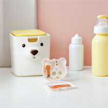 1pc Anti-Pinch Baby Nail Clipper Set Bear Design Newborn Special Nail Clippers Cartoon Baby Nail Cutter With Scissors And Nail File - Multicolor - View 9