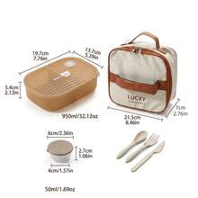 950ml Portable Plastic Lunch Box With Detachable 3 Compartment, Microwave Divided Bento Box, Fruit Salad Food Storage Container, Refrigerator Fresh-Keeping Box, Microwave Lunch Container For Student Adult Use In School, Office, Picnic, Back To School - Multicolor - View 23