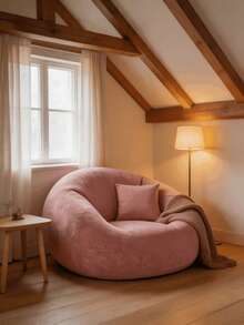 [New Product]1pc Inflatable Slouchy Sofa Chair, Foldable, Portable, Soft Flocked Bean Bag Sofa, Suitable For Bedroom And Living Room In Autumn/Winter, Indoor/Outdoor Use. - Multicolor - View 12