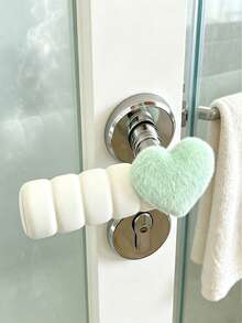 Cute Heart-Shaped Door Handle Cover – Anti-Collision & Bump Protection – Universal Fit For Bedrooms – Protective & Decorative Home Accessory, Home Decor, Christmas Decor - Multicolor - View 5