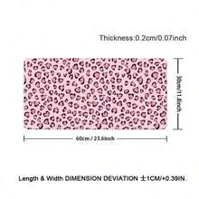 Heart-Shaped Pink Leopard Pattern PU Leather Large Desk Mat, Smooth Waterproof Anti-Slip Mouse Pad, Stain-Proof Desktop Protector, Extra Big Keyboard Table Mat For Office, School, Home PC Desk, Gaming Study Workspace, Easy Clean Desk Cover Pad - View 9