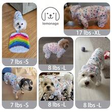 Umbrella Print Dog Raincoat Ruffled Brim Hooded Jacket Cartoon Pattern Pet Rain Poncho Clothes For Small Dogs Puppy - Multicolor - View 4