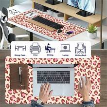 1pc Leopard Print Leather Desk Mat | Light Pink Brown Large Mouse Pad | Waterproof Anti-Slip Wear-Resistant | High-Definition Print Fade-Resistant | Suitable For Laptop/Keyboard/Mouse Storage And Desk Decoration | Home Office Student Desk Accessory - View 8