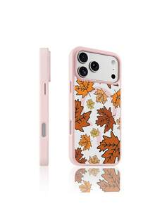 XUSTIO Casing Ponsel Magnetik Daun Maple Musim Gugur Perlindungan Penuh Tahan Guncangan Anti-Jatuh Tersedia 2 Warna Kompatibel dengan Apple 12 13 14 15 16 17 18 Pro ProMax Plus Hadiah Liburan untuk Perjalanan Harian Penutup Pelindung Sangat Menarik - Berwarna merah muda - View 4