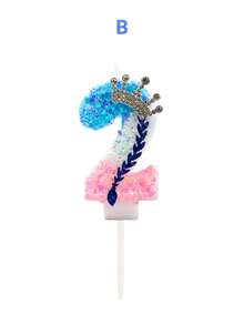 Snowflake Gradient Crystal Crown Blue Woven Style Birthday Number Candle, Autumn Decor, Souvenir, Camping, Kitchen, Christmas, Party Gift, Kitchenware, Home Decor & Accessories, Party Decoration & Supplies - View 16