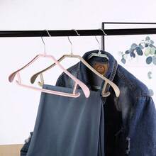10pcs Wide Shoulder Non-Slip Thick Hangers, Rotating Hook, Extra Thick Wide Hangers, Space-Saving, Suitable For Suits, Sweaters, Dresses, Pants - Multicolor - View 5