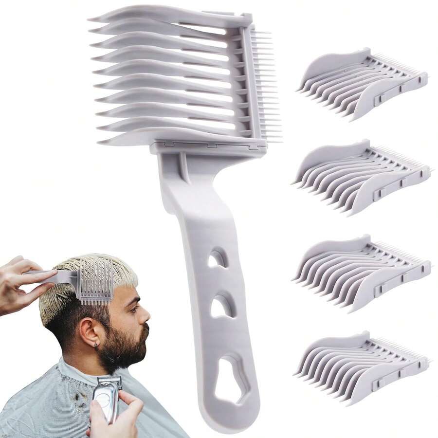 4-In-1 Detachable Fade Comb Set Designed For Fading, Blending & Layering , Compatible With All Shears & Styling Tools – Ideal For Home & Salon Use
