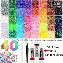 15/24/28/40/42 Colors Resin Jelly Rhinestone Decoration Set, With Tweezers And Dotting Pen, Multi-Color Rhinestone Accessories Set; Suitable For DIY Art Creation, Handmade DIY, Water Cup Rhinestone Decoration, DIY Craft Supplies - View 5