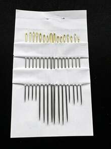 16pcs Stainless Steel Embroidery Needle Set, Gold/Silver Tail Fine Point Mixed Sizes, Sharp Hand Sewing Needles, Suitable For Embroidery Thread, Cotton Thread, Cross Stitch, Punch Needle, Fabric Embroidery - 16 Sewing Needles - View 7