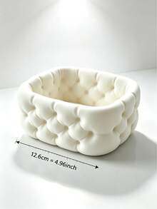 Soft And Mochi-Like Puff-Style Storage Box, Snap-Closure Quilted Texture Replicating Sofa Feel, Round Irregular Shape With Soft Edges, Light Luxury Atmosphere, Suitable For Entryway, Dressing Table, And Coffee Table - Multicolor - View 11