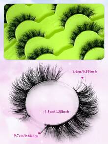 ENCHUW 7 Pairs 3D Natural Wispy Soft Lashes Fluffy Daily Eyelash For Vacation Strip Lashes,Lashes,Eyelashes,Fake Lashes - Black - View 4