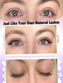 120 Clusters Invisible Band Lash Cluster Set Wispy Natural Lash Extension Kit DIY Lash Extension Kit C Curl 10-16mm Lash Clusters Individual Lash Set - C - View 5