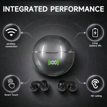 Earbud Nirkabel Baru 2026, Kualitas Suara HiFi Definisi Tinggi, Layar LED, Bluetooth 6.0, Desain In-Ear yang Nyaman, Peredam Kebisingan ENC, Dolby Audio, Panggilan Definisi Tinggi, Earbud Pasangan TWS, Kompatibel dengan Sistem dan Android, Pilihan Hadiah Halloween yang Luar Biasa - View 3