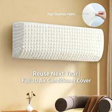 1pc Elastic Air Conditioner Dust Cover, Stretchable Full Coverage Wall-Mounted AC Protector With Elastic Opening, Universal Washable Dust Cover For Split Indoor Unit, Home Bedroom Office - Multicolor - View 12