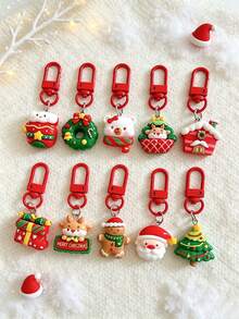 10/5/3pcs New Christmas Keychains, Cute Earphone Case Pendant, Bag Charm For Girls And Students, Gift Accessory For Best Friends - Multiple Styles - View 3