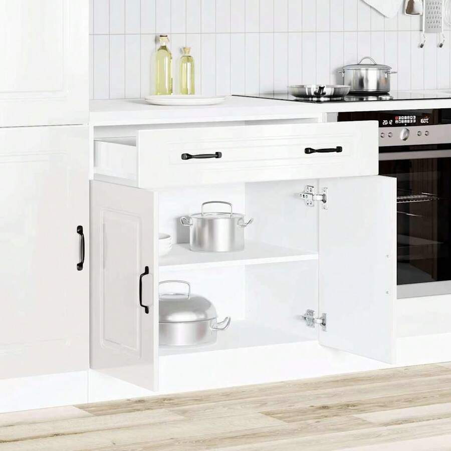 Suporte para lenha vidaXL 60x40x80 cm em aço inoxidável - Branco - Ver 1