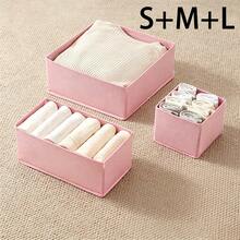 Foldable Fabric Storage Box, Wardrobe Organizer Drawer Divider, Suitable For Clothes, Underwear, Bras, Socks, Space-Saving Home Decor, Dorm Essentials, Pink Storage Bin Container, Household Must-Have - View 13