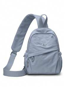 New One Shoulder Backpack Casual Small Backpack Lightweight Travel Phone Bag Commuter Bag. Daily Commute, Short Trip, Cycling Sports All-In-One. 3D Multi-Compartment Design, Main Pocket Front Flap Pocket Dual Side Drawstring Pockets, Phone Wallet Keys Umbrella Organized Storage. - Multicolor - View 16