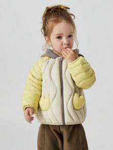 mini bala Baby Anti‑Static Padded Coat Warm Soft Outerwear For Baby Boys Girls Autumn Winter Wear - Light Khaki - View 1