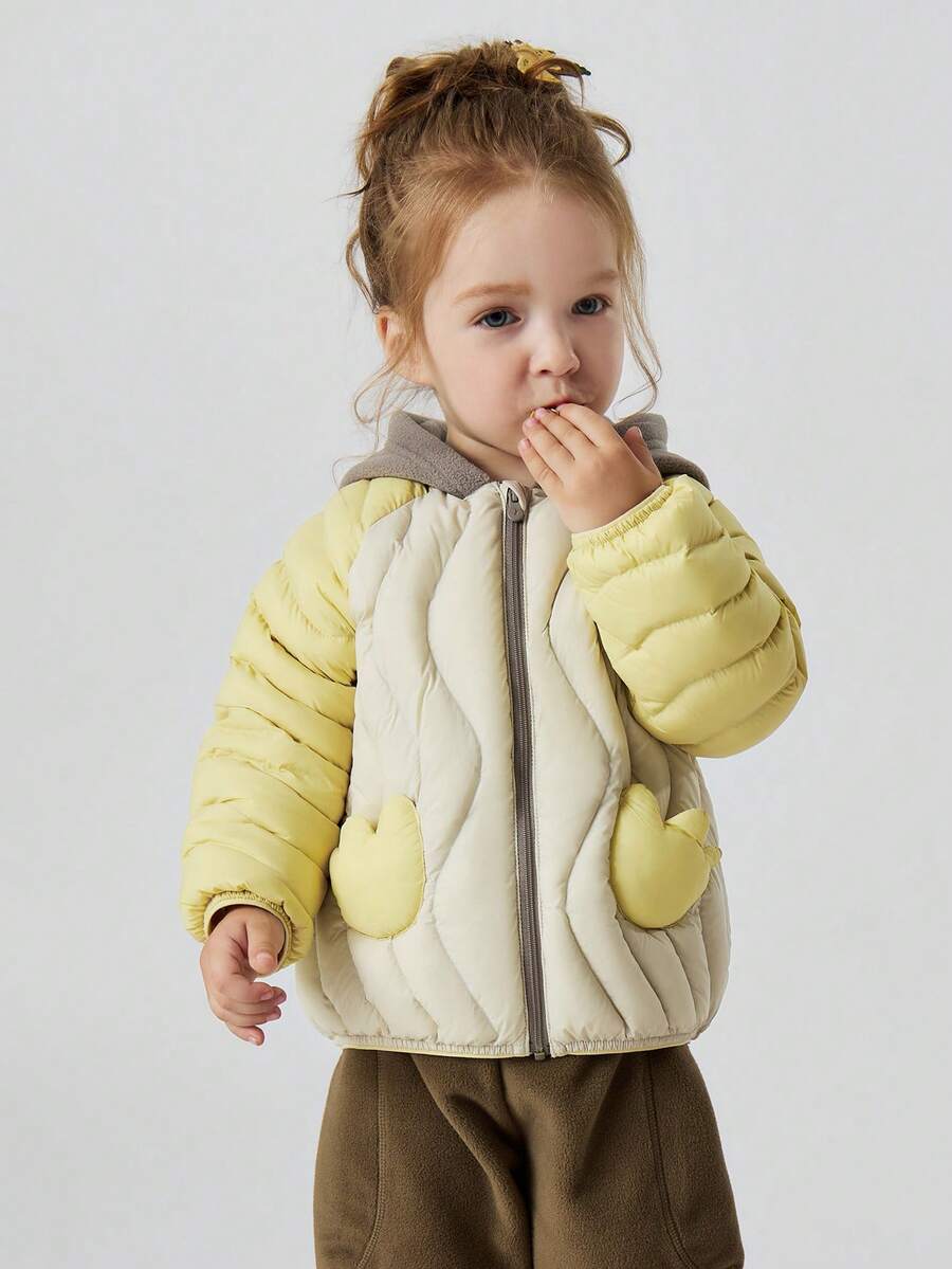 mini bala Baby Anti‑Static Padded Coat Warm Soft Outerwear For Baby Boys Girls Autumn Winter Wear - Light Khaki - View 1