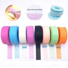 1pc Non-Woven Microporous Silicone Eyelash Tape, Breathable & Hypoallergenic, Orange Rose Red Under Eye Patch, Eyelash Extension Tool - Multicolor - View 1