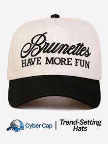 1pc Women's Letter Trucker Hat Adjustable Design Stylish Embroidered Five-Panel Cap Perfect For Casual Wear, Parties Travel - Multi-color - View 12