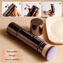 BS-MALL Double-Ended Telescopic Travel Foundation Brush Lightweight Professional Portable - Brown - View 6