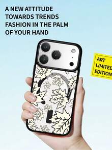 XUSTIO Autumn Maple Leaf Magnetic Phone Case, Full Coverage Shockproof Anti-Drop, 2 Colors Available, Compatible With Apple 12 13 14 15 16 17 18 Pro ProMax Plus, Daily Commute Holiday Gift Highly Attractive Protective Cover - Black - View 7