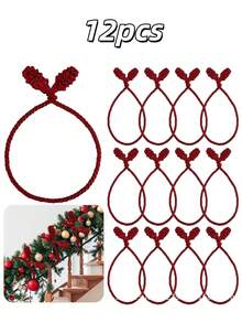 12 Pcs 20 Inches Christmas Garland Ties Christmas Decorative Twist Ties For Banister Reusable And Flexible Twist For Xmas Home Decorations Holiday Craft Wrapping - Multicolor - View 11