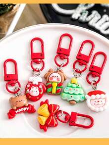 6/3/1 buah Gantungan Kunci Natal Kartun Lucu Dekorasi Ransel Siswa Liontin Resin Pesona Santa Claus Dekorasi Tas Hadiah Kecil Warna Acak - Berbagai gaya - View 6