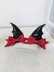 2/1pc Halloween Wings Bow Hair Clips For Women, Halloween Back To School Season Costume Hair Accessories - Multicolor - View 5