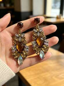 1 Pair Of Fashionable Personalities Long Style Temperament Earrings Suitable For Wedding Parties And Gift Giving ﻿ ﻿ ﻿ - Colorful - View 3