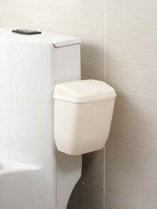 Mini White Plastic Wall-Mounted Trash Can, Small New Year Decorative Style, Suitable For Kitchen, Bathroom And Home - A - View 10