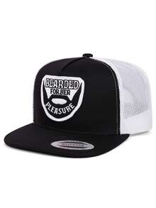 1pc Fashion Breathable Mesh Hat BEARDED Embroidered Hip Hop Hat Outdoor Adjustable Sunshade Hat Daily Decorative Hat Unisex Flat Edge Hat Baseball Hat - BEARDED - View 3