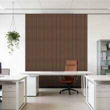 1 Roll Flexible Wood Lattice Acoustic Panel, Vertical Sound-Insulating Wood Slat Wall Decor, Suitable For Home Interior - WJG-567 - View 7