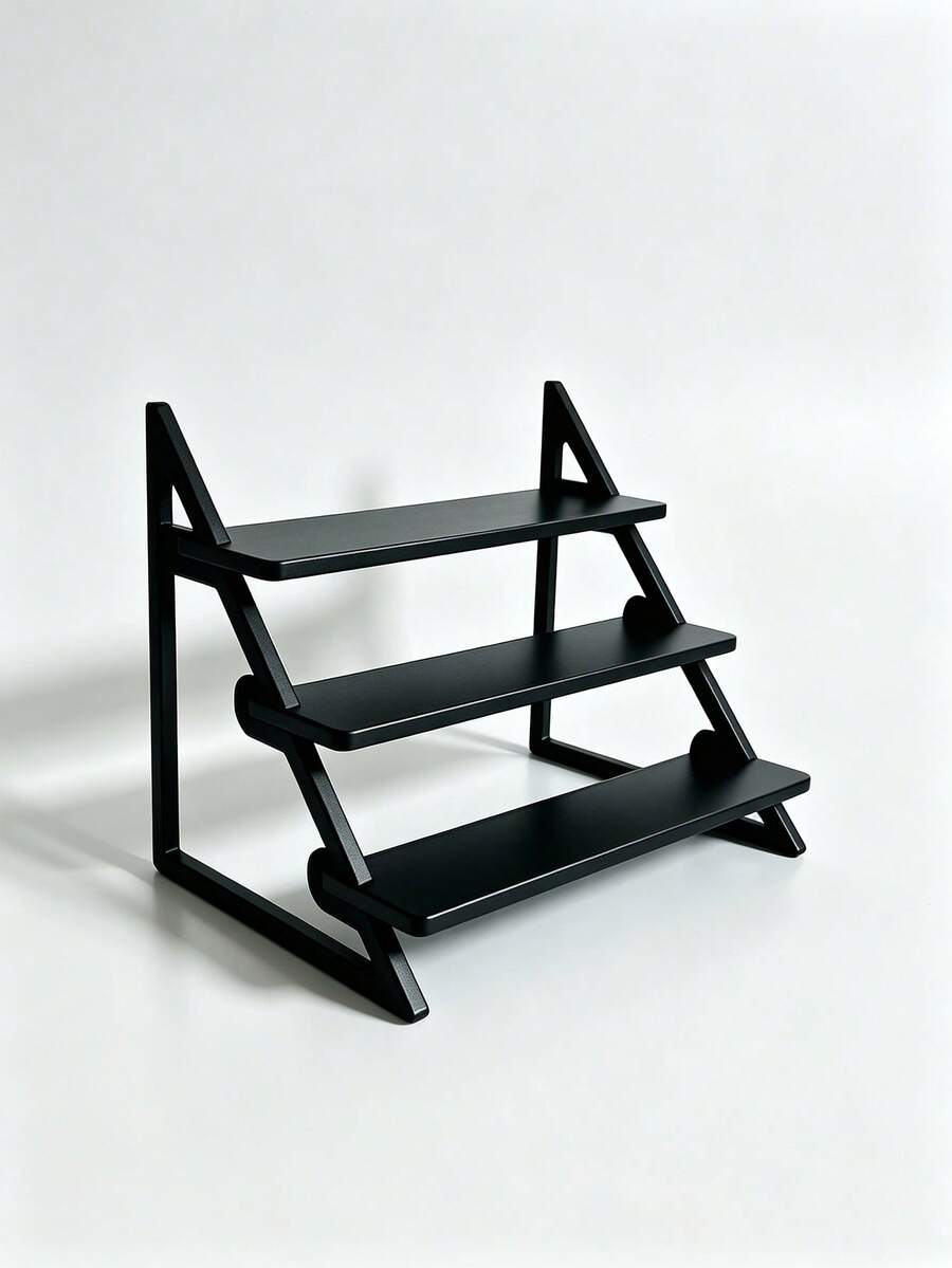 3層階梯式展示架 桌面分層珠寶收納架 長度20cm/7.87in 適合小物品展示 珠寶塔 - 彩色 - 查看 1