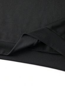 Men's Autumn/Winter Popular Casual Versatile Minimalist Button Up Collar Commuter Long Sleeve Sweatshirt - Black - View 9