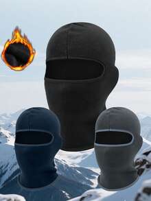 1pc Balaclava Ski Mask, Winter Warm Fleece, Cold Weather For Men Women Soft Warm Fleece, Breathable Mesh, Movable Face Cover, For Skiing Snowboard Motorcycle Cycling Outdoor Work - Multicolor - View 1