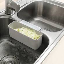 1pc Kitchen Sink Strainer Basket, Multi-Functional Slot-Style Sink Filter Basket, Vegetable & Fruit Washing & Draining Basket, Convenient For Holding Sponge/Cloth, Quickly Filter Residue To Prevent Decay And Odor - Multicolor - View 5