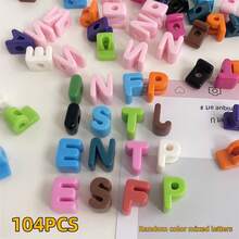 75/150pcs Large Acrylic Beads, Seven Color Decorative Beads Mixed With Random Letter Beads, Suitable For Handmade Loose Beads, Shoe Buckles, Phone Chains, Keychains, Bag Decorations, Jewelry Accessories Bracelets - Multicolor - View 4