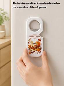 全新「HAPPY FALL」圖案 3合1 多功能開瓶器/扭蓋工具，防滑省力啤酒瓶蓋與罐頭開瓶器，居家廚房必備小工具，兼具家居與派對裝飾功能，人體工學設計，適合送給家人、朋友、老師的完美禮物，度假必備，秋季居家季節性裝飾 - 彩色 - 查看 2