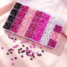 840pcs Multicolor Acrylic Alphabet Letter Beads Set With Storage Box, A-Z Gold Print Letter Spacer Beads For DIY Bracelet Necklace Keychain Jewelry Making Crafts - Multicolor - View 10