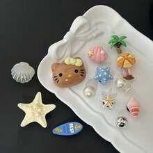 Sanrio Cute Hello Kitty Shiny Shoe Charms (Durable High-Quality Resin Material), Suitable For Sandals, Clogs, Bags, Bracelets - Perfect Gift For Friends On Halloween, Christmas, Valentine's Day, Birthday (Mixed Set Randomly Sent) - Multi-color (Style Randomized) - View 5