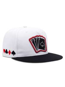1pc Fashion Hip-Hop Style 4 Poker Cards A Embroidery Baseball Cap, Outdoor Adjustable Sun Hat, Daily Decorative Hat, Unisex Flat Brim Mesh Cap - 4 Aces - View 19