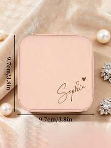 Personalized Jewelry Box - Custom Travel Storage Box With Zipper Closure, Perfect Bridesmaid Invitation Gift, Suitable For Couple Souvenirs, Elegant Design, Wedding Gift - Multicolor - View 16