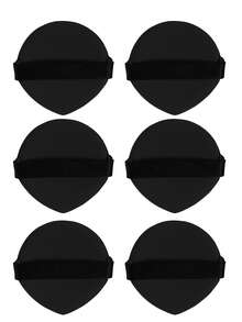 18Pcs/9Pcs/6Pcs/3Pcs Water Drop Powder Puff With Strap Soft Flocked Makeup Puff Wet Dry Dual Use Foundation Application Beauty Tool Multiple Colors Optional - Black - View 10