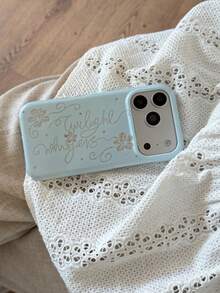 Polka Dot Lily Flower Letter Phone Case Compatible With Apple 18 Pro Max 17 New 16 Pro Women 17 Pro Premium Full Coverage 18 Pro Creative Anti-Drop Niche Ins Art - Mint Green - View 12