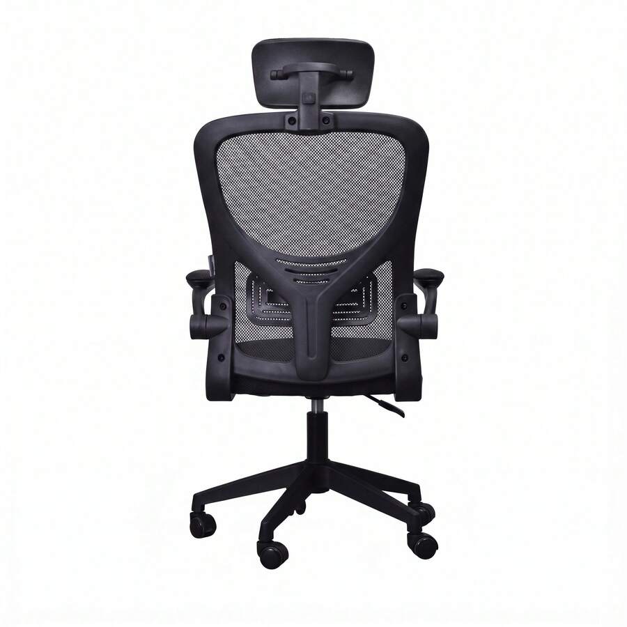 Ergonomic Black Office Chair, Swivel Computer Chair On Wheels, Adjustable Gaming Chair With Fabric Upholstery - Black - View 1