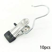 Multi-Color Adjustable Clips, Non-Slip And Non-Marking Clips, Brushed Metal Pants Clips, Portable Shoe Drying Clips, Multi-Functional Clips, Suitable For Home And Clothing Store Use, Dormitory And Holiday Decoration - Multicolor - View 8